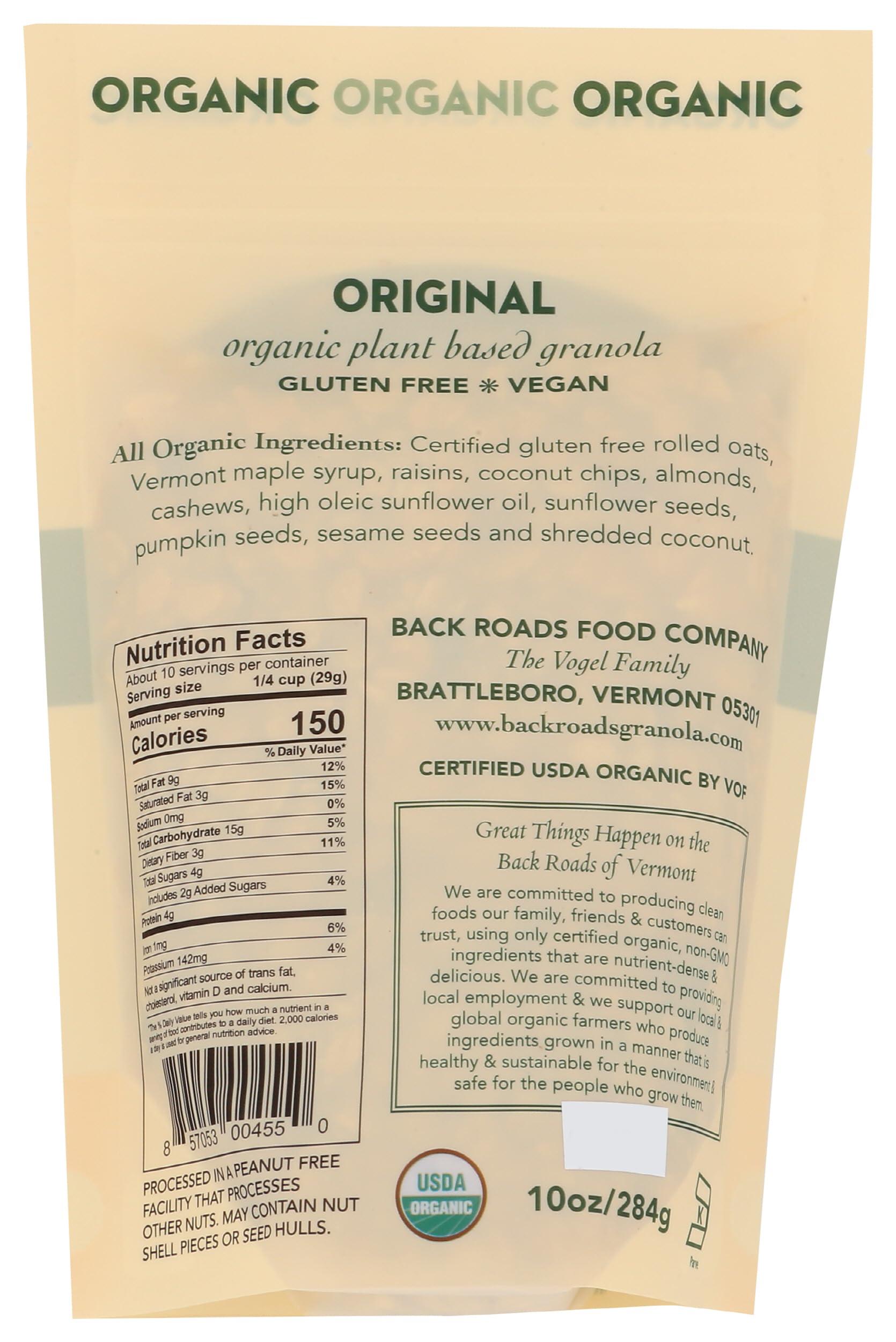 Back Roads Back Roads Organic Original Granola, 10 OZ