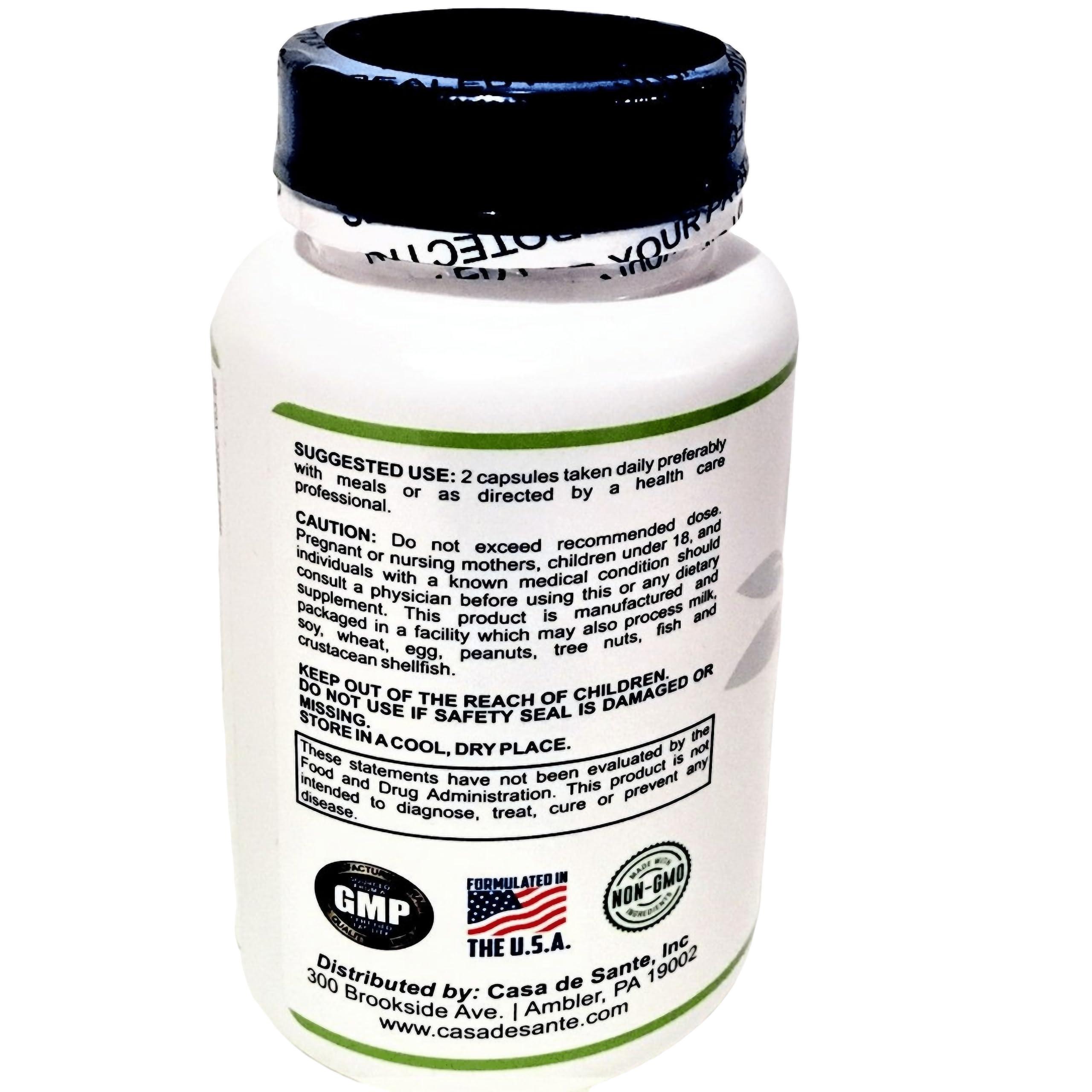 Casa de Sante Casa de Sante Low FODMAP Certified Probiotic & Prebiotic Synbiotic Supplement, IBS IBD & SIBO Dairy Free Vegan, Soy/Gluten/Inulin Free Non GMO No Gas No Bloating (60 Caps)
