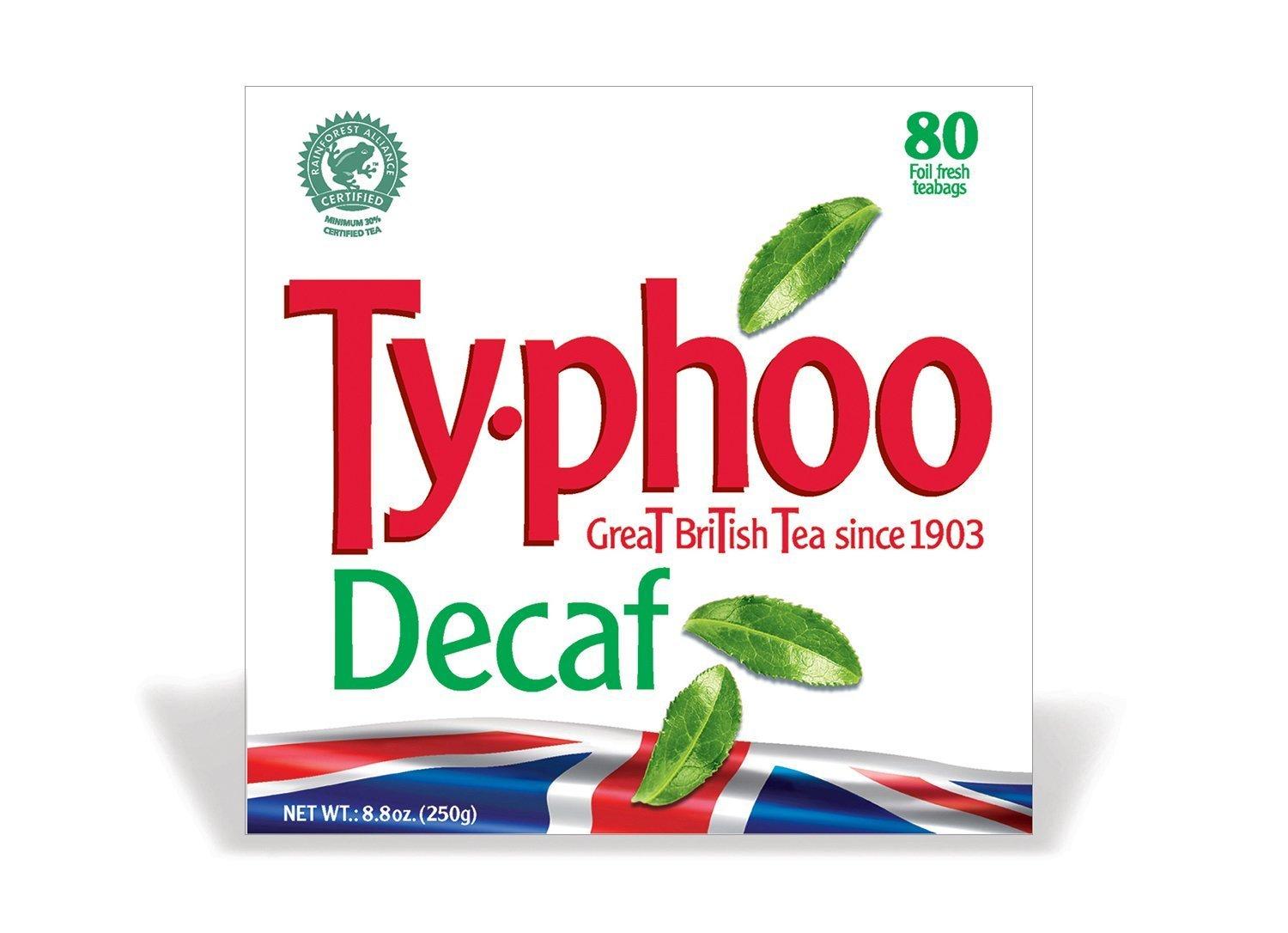 Typhoo Typhoo 80 Decaf Tea Teabags (Pack Of 6, Total 480 Teabags)