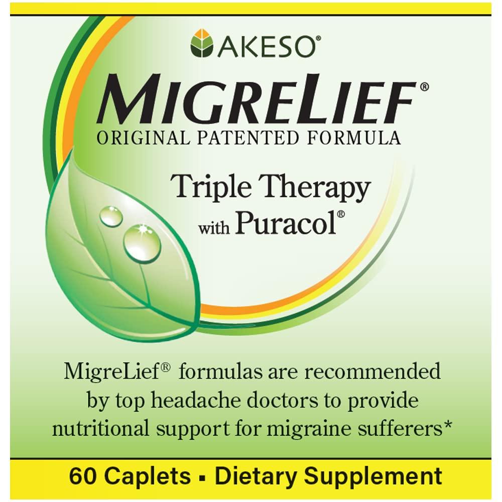 MigreLief MigreLief® Nutritional Support Kit for Migraine & Headache Sufferers Original Daily Formula Now Fast-Acting/As-Needed Formula - Supplement Bundle Pack - 1 Month Supply