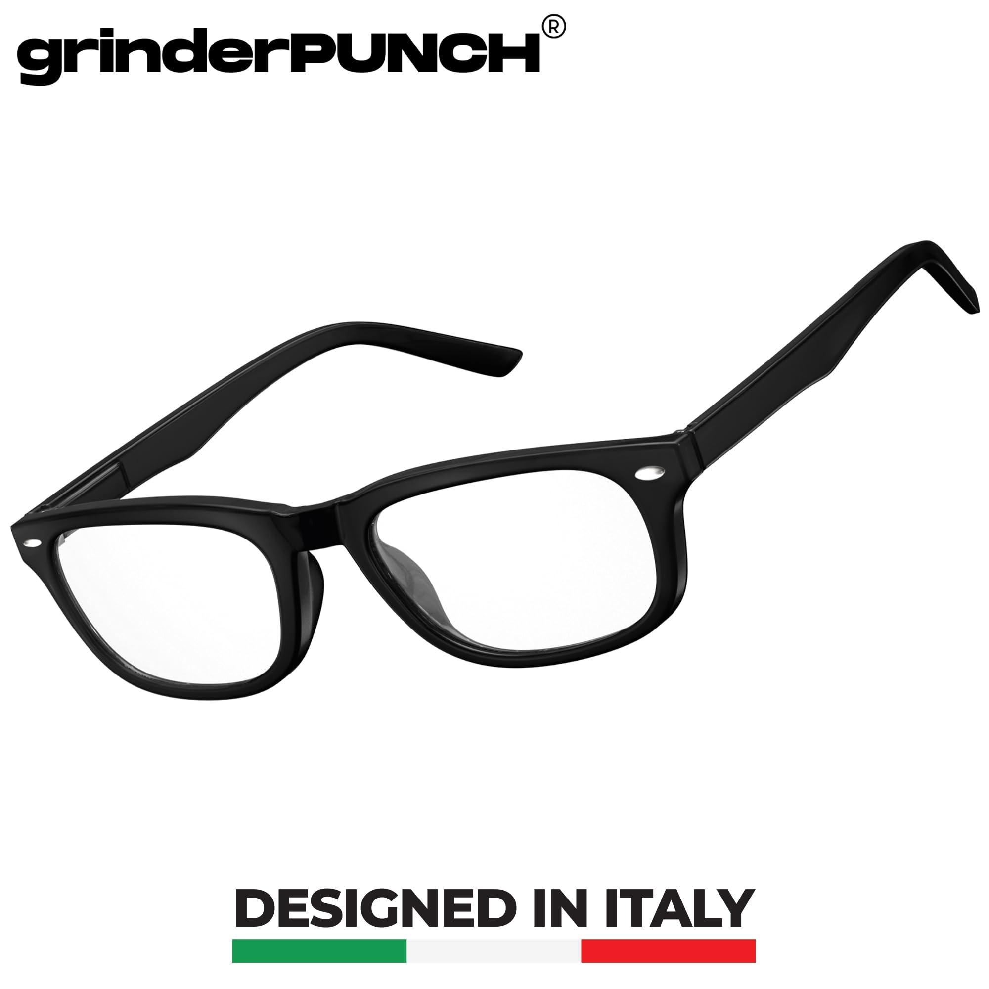 grinderPUNCH grinderPUNCH High Magnification Power Readers Slim Reading Glasses 4.00-6.00 Black/4.50