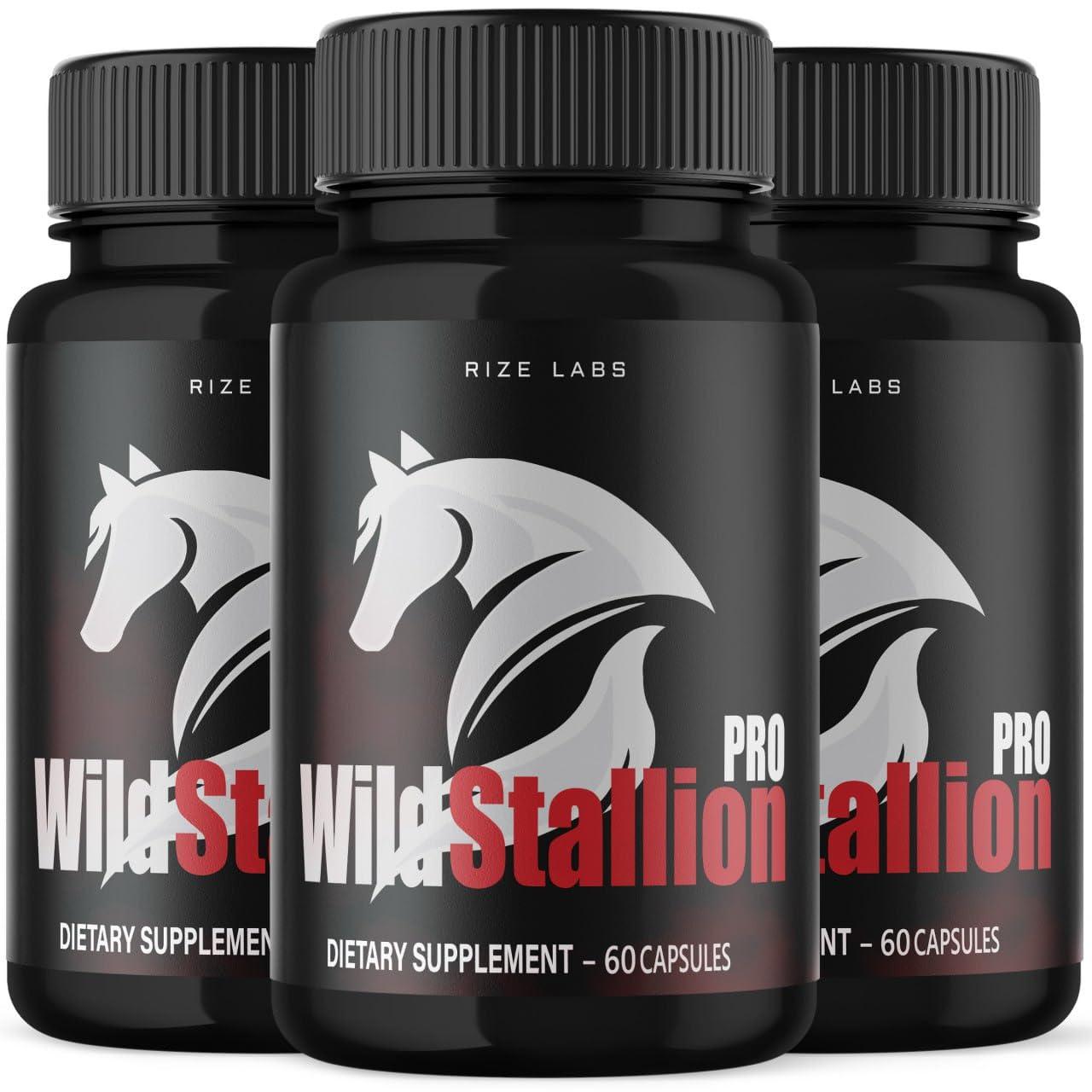 rize labs (3 Pack) Wild Stallion Pro Capsules, Wild Stallion Pro For Men, Wild Stallion Pro Performance Supplement Reviews, Wild Stallion Pro Male Support, Wild Stallion Pro All-Natural Pills (180 Capsules)