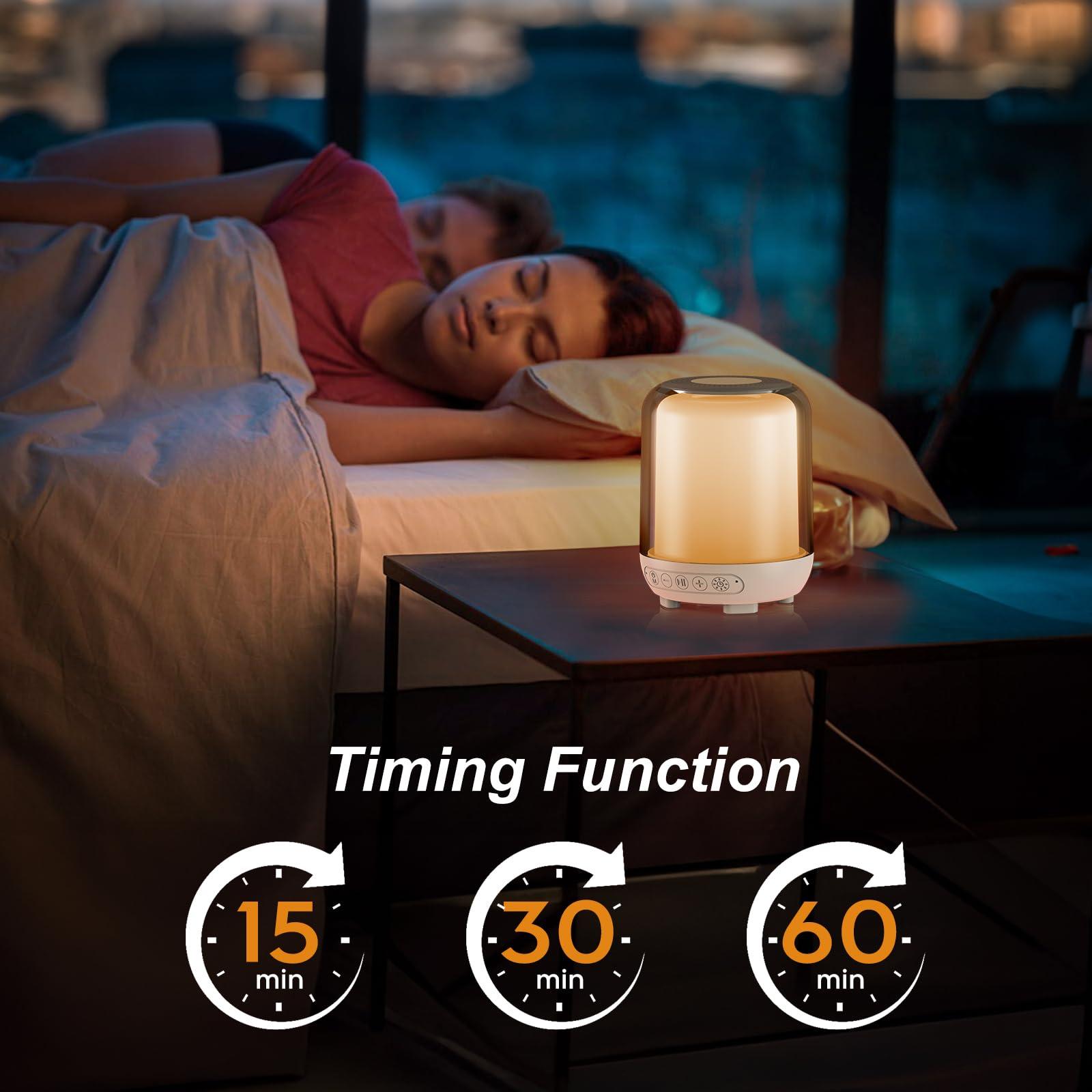 KACILEN KACILEN Green Light Therapy Lamp for Migraine and Anxiety Relief,Regulate Mood and Help with Insomnia Wireless Speaker with White Noise,Timer Function,Brightness Adjustment
