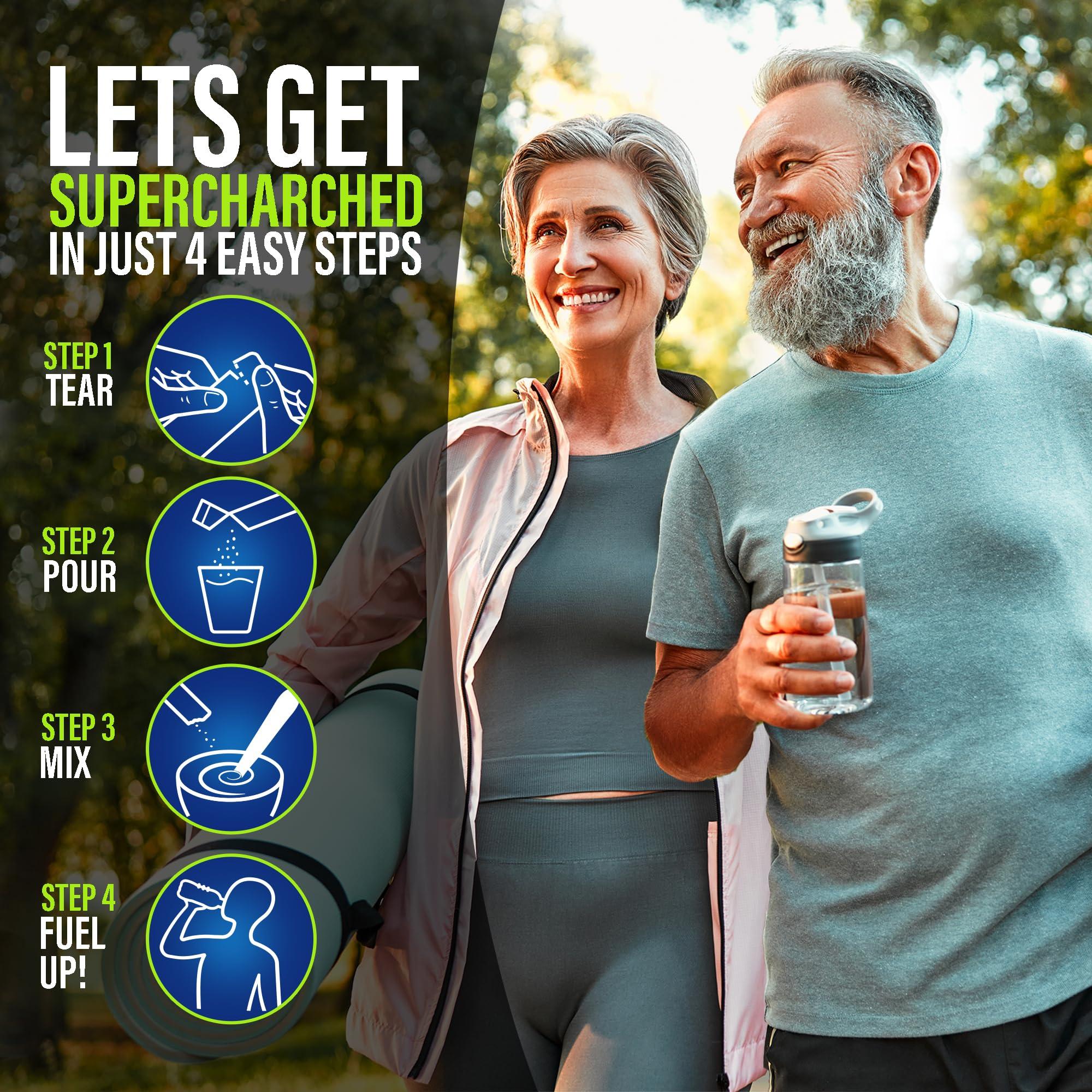 GuruNanda GuruNanda Hydramate Hydration Support Drink Mix - Electrolyte Powder Packets for Dehydration, Exercise & Energy - No Added Sweeteners, Non-GMO, Natural Lemon Lime Flavor - 12 Count (0.56 oz Each)