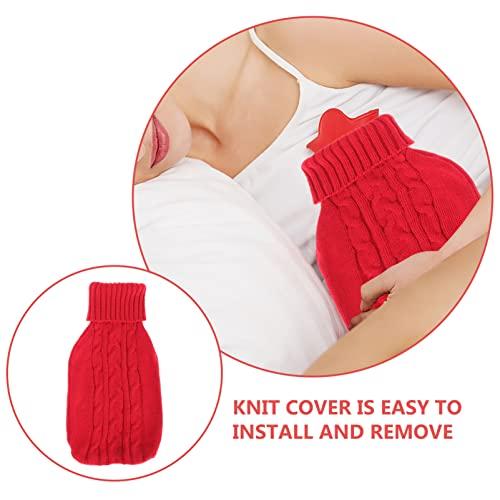 Cabilock Cabilock 4pcs Hot Water Bottle Knitted Cover Hot Water Pouch Cover Knit Hot Water Bag Water Bottle Heater Cover Hand Warm Water Bottle Cover Winter Supply Cloth Cover Outdoor Cotton Thread
