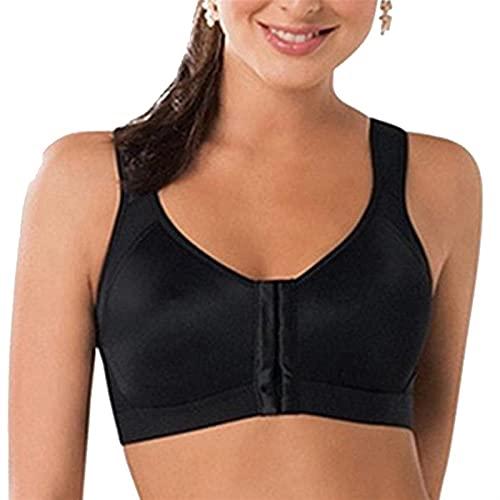 WANGPIN Back Support Posture Corrector Bra for Women Plus Size Corset Breathable Underwear Top Sports Yoga Vest Bras (Color : Black, Size : 2X-Large)