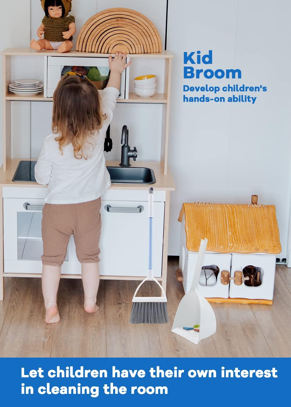WDDBHSKN Mini Broom and Dustpan Set Kids Broom Set Kids Cleaning Set Toddler Broom Set Set Small Broom and Dustpan Set for Desk, Home, Kitchen Necessities