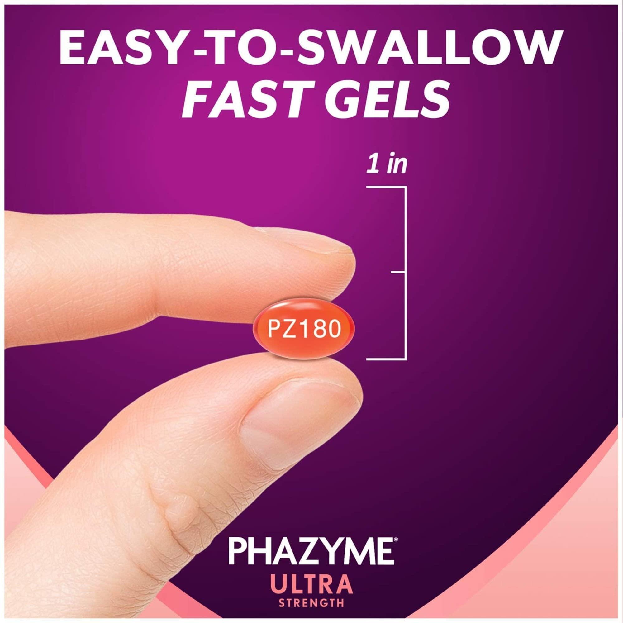 Phazyme Phazyme Ultra Strength Gas & Bloating Relief, Works in Minutes, 12 Fast Gels, (Pack of 2)