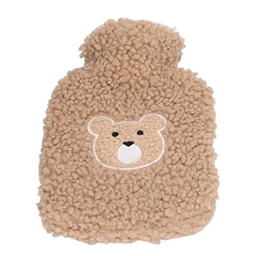 DCQRY Hot Water Bottle 1000ml Cute Plush Bear Hot Water Bottle Thickened PVC Hot Water Bag Anti Scald Hot Water Bag with Cover for Home Winter Pain Relief Hot Cold Pack(#3)