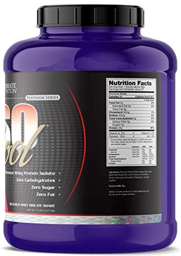 Ultimate Nutrition Ultimate Nutrition ISO Cool Pure Whey Protein Isolate Powder - Keto Friendly - 0 Carb 0 Fat 0 Sugar - 23 Grams of Protein Per Serving, 5 Pounds, Cherry Berry