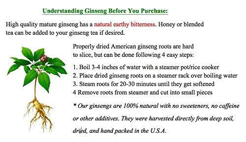 Herbal For Life By CH Connection American Ginseng from Wisconsin, Ginseng Root / Ginseng Slice / Ginseng Tea, 4 Ounce (Jumbo Long Roots)