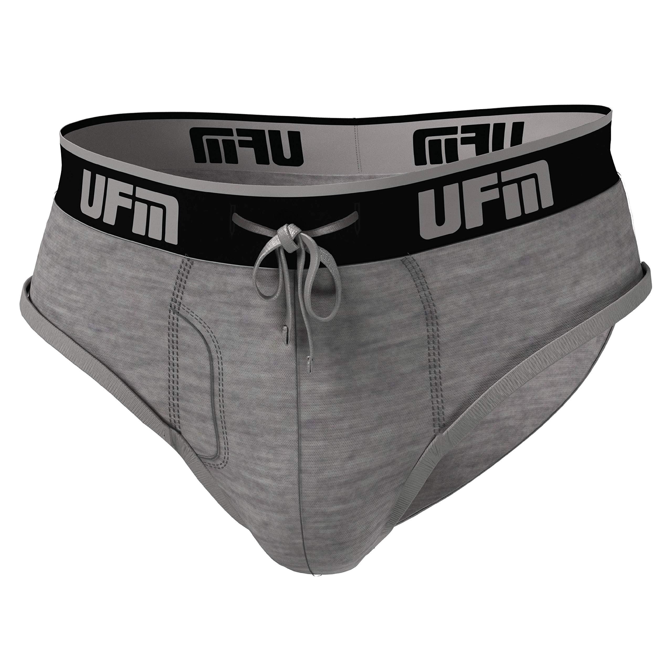 UFM UFM Mens Viscose Brief w/Patented Adj. Support Pouch Underwear for Men Gray 39-42