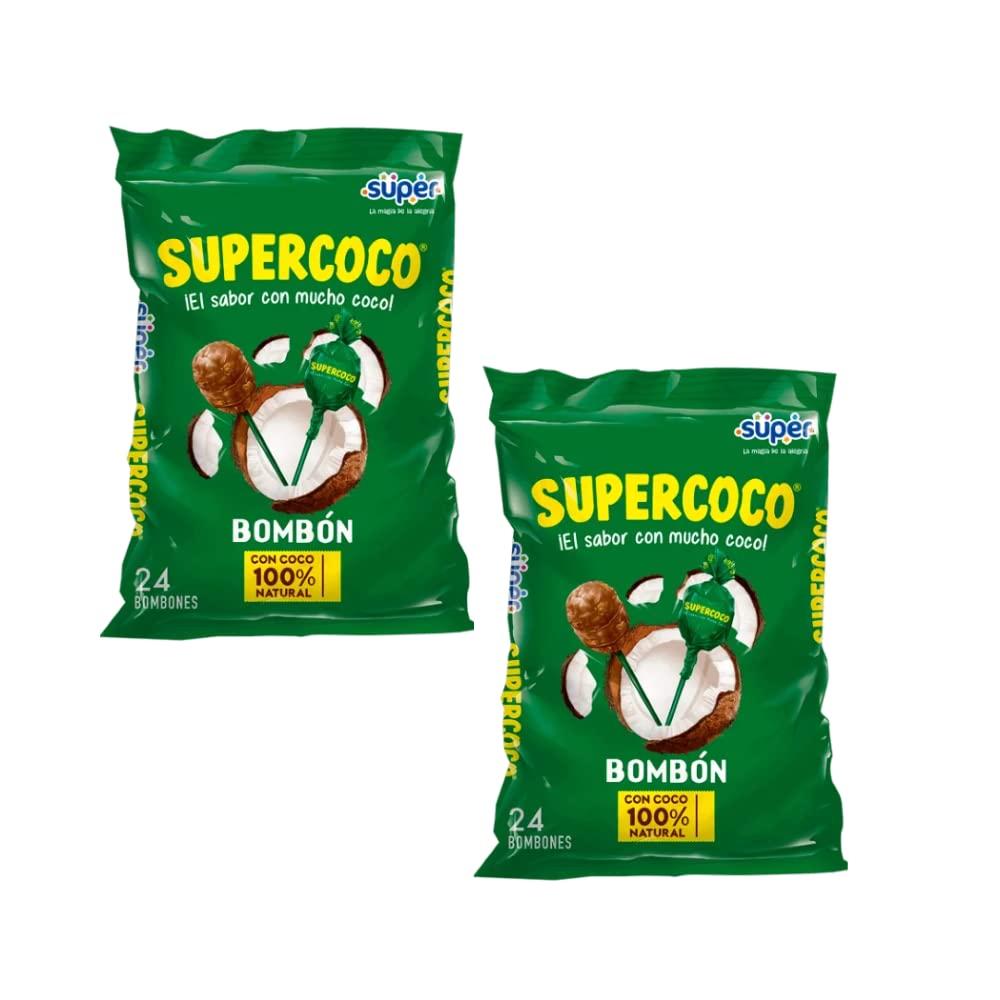 No applicable Supercoco candy Bonbon (2 pck - 24 count per pck) Colombian candy super coco candy colombian snack dulce colombiano Comida colombiana