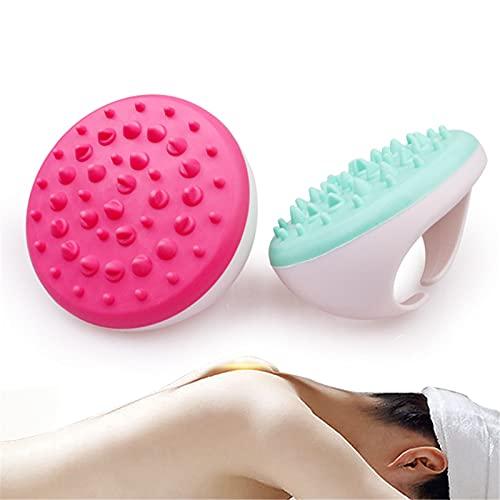 LEYILE Anti Cellulite Massage Tool ,Body Massager Brush,Body Scrubber Shower Brush, Handheld Slimming Relaxing Massager Scrap Massager ,Exfoliating Cleaning Brush, Body Skin Massage Tool (Pink)