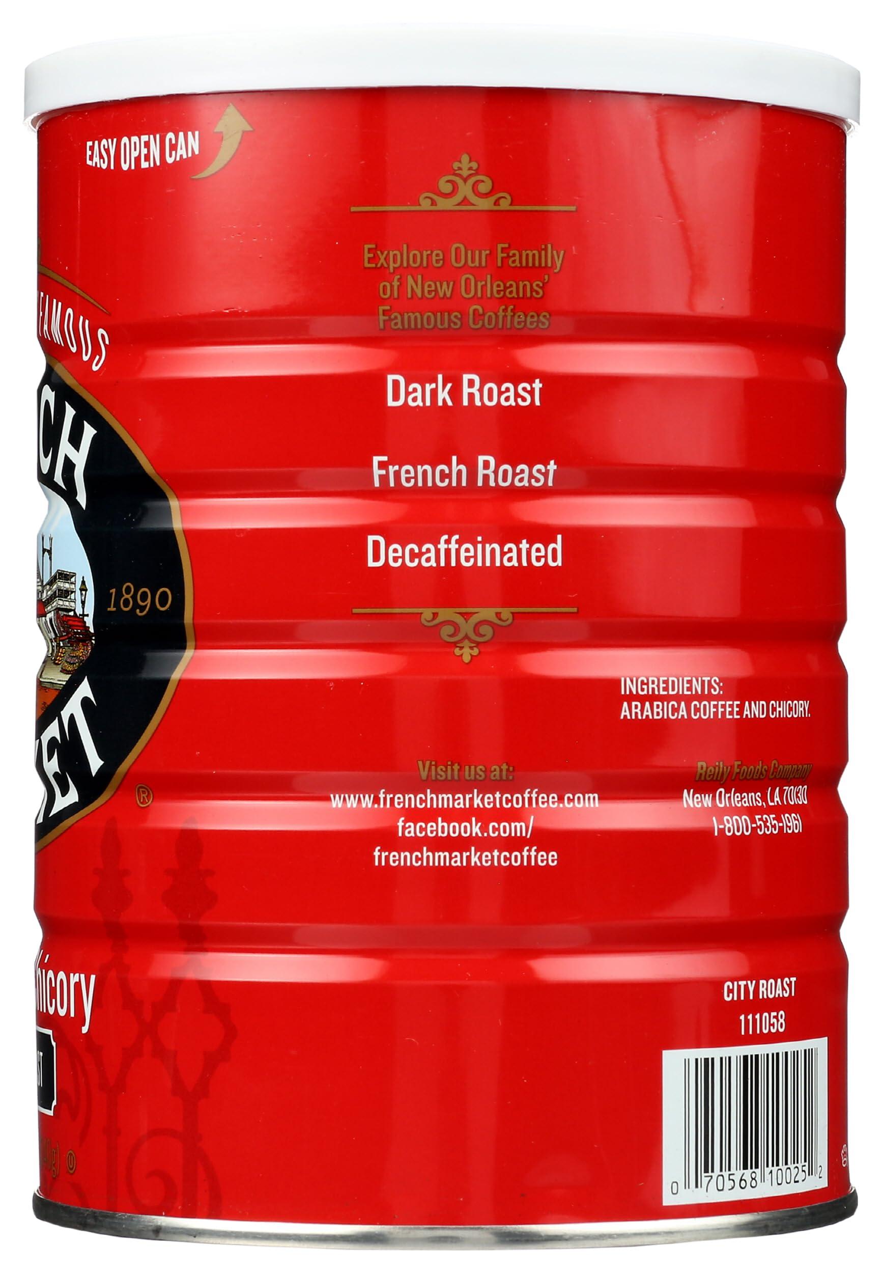 FRENCH MARKET French Market Coffee & Chicory Dark Roast Ground Coffee, 12oz Can (Pack of 1)