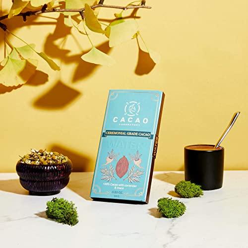 Cacao Lab Single-Origin Ceremonial Cacao | Water Blend: 100% ceremonial-grade cacao with coriander and maca (3.53 oz)