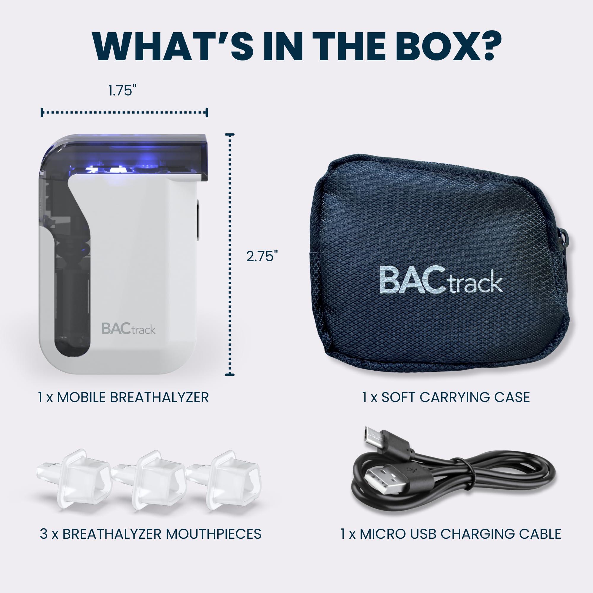 BACtrack BACtrack Mobile Smartphone Breathalyzer | Professional-Grade Accuracy | Wireless Smartphone Connectivity | Compatible w/ Apple iPhone, Google & Samsung Android Devices | Apple HealthKit Integration