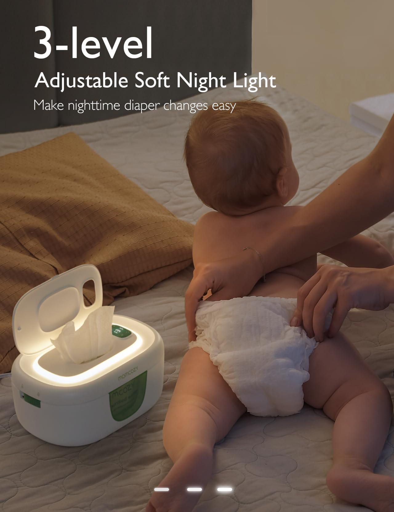 Momcozy Momcozy Baby Nail File Electric, Gentle Baby Nail Trimmer Electric Rechargable & Momcozy Baby Wipe Warmer, Innovative Spring Design, Large Capacity Wipes Dispenser