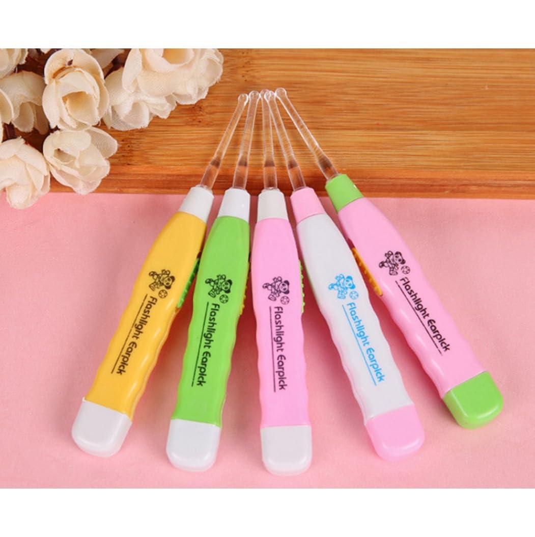 Generic 2 PCS LED Ear Spoon Flash Ear Wax Pick Remover Tool Ear Cleaner for Earwax Removal