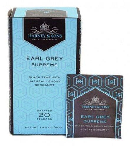 Harney & Sons Harney and Sons Premium Tea Bags, Earl Grey Supreme, 20 Count (Pack of 6)