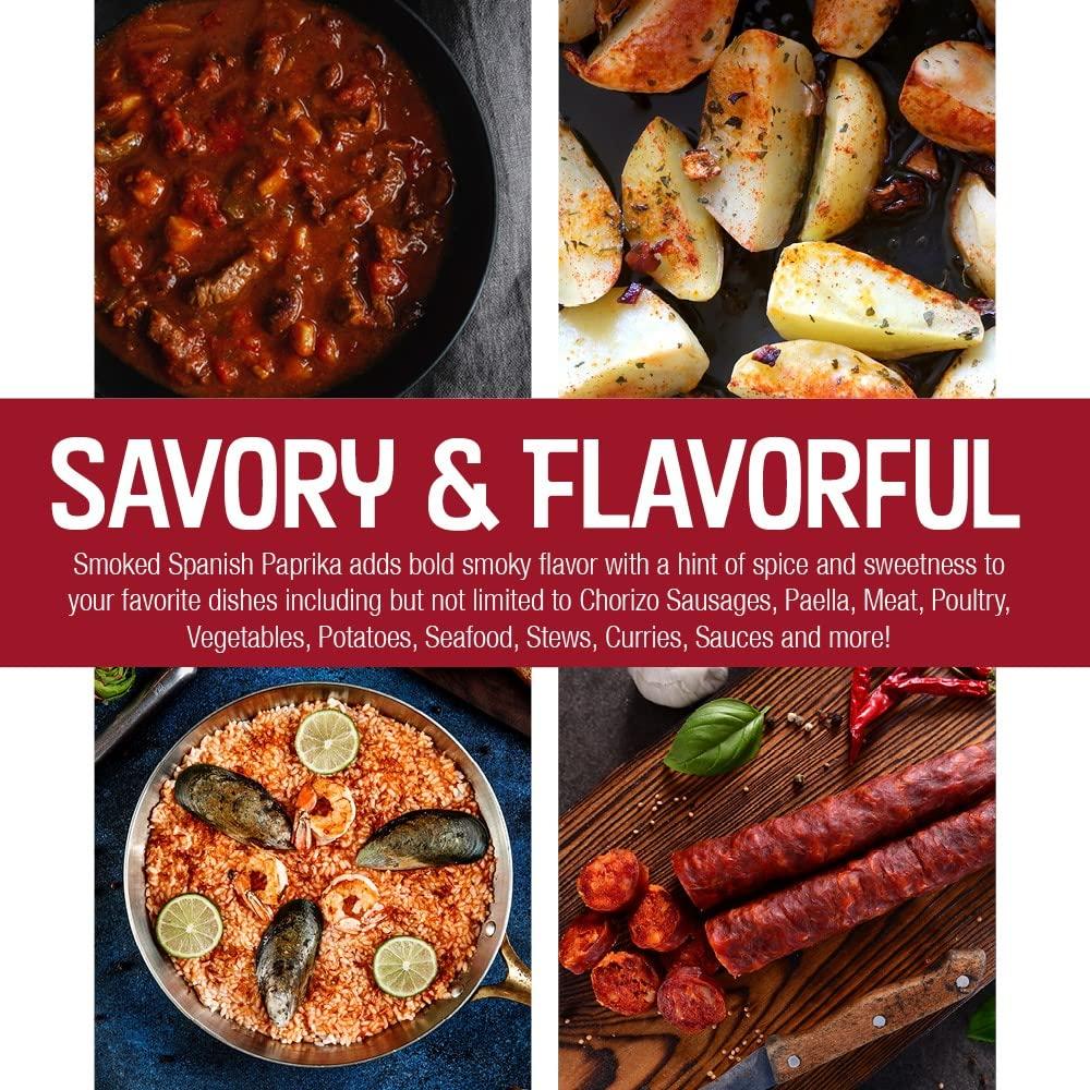 SPQR Seasonings Smoked Paprika XL 7 Ounce Jar Gourmet Restaurant Grade Bold Smoky Spanish Paprika Flavor by SPQR Seasonings