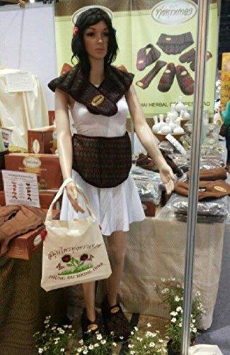 Tung Sai Thong Herbal Compress Comfort Hot Back Thai Silk (Shoulder-Back) Size 22” X 17” Weight 1000 G.