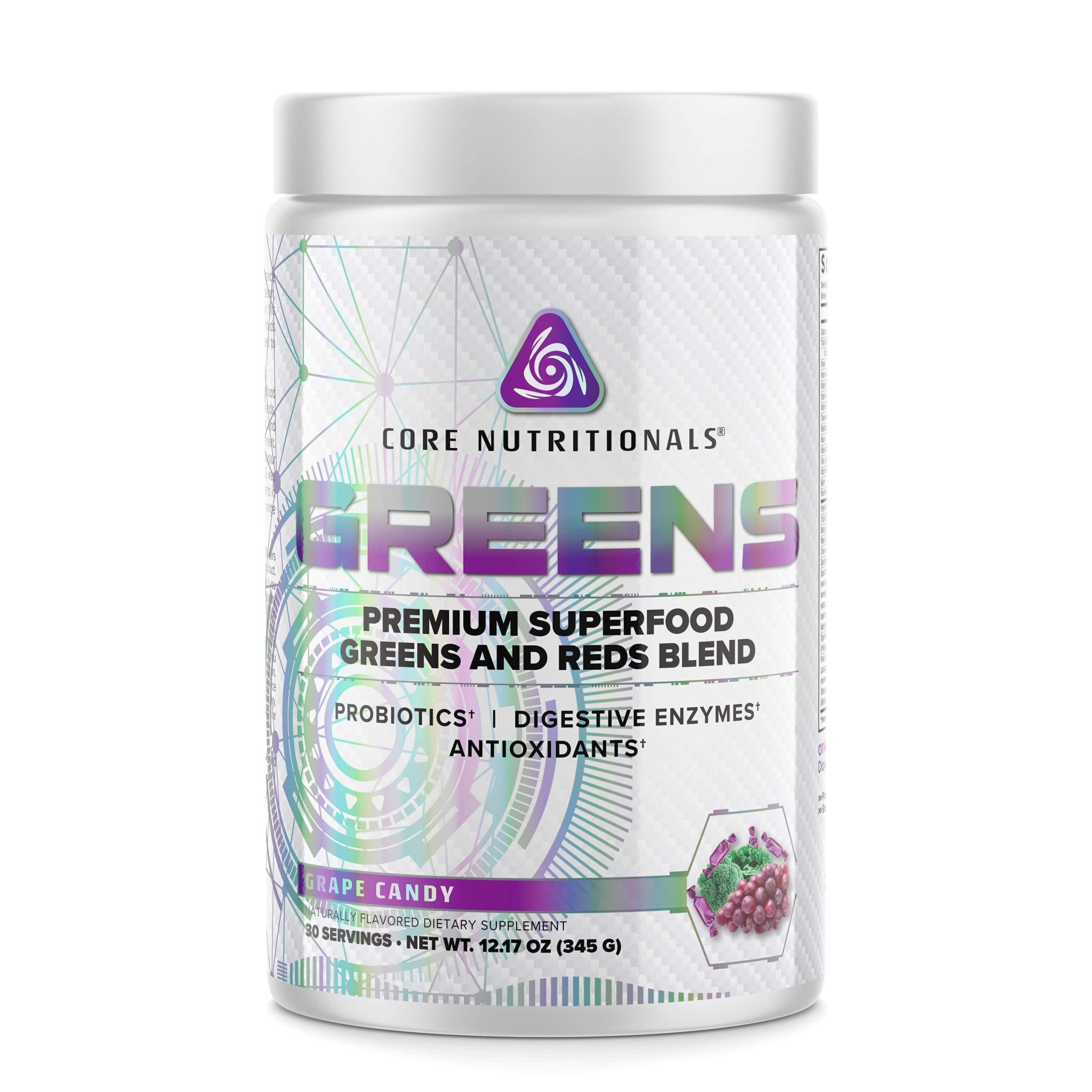Core Nutritionals Core Nutritionals Greens Platinum Premium Superfood Greens and Reds Blend, Supports Digestion and Gut Health, 5 Billion CFU Probiotic,30 Servings (Grape Candy)