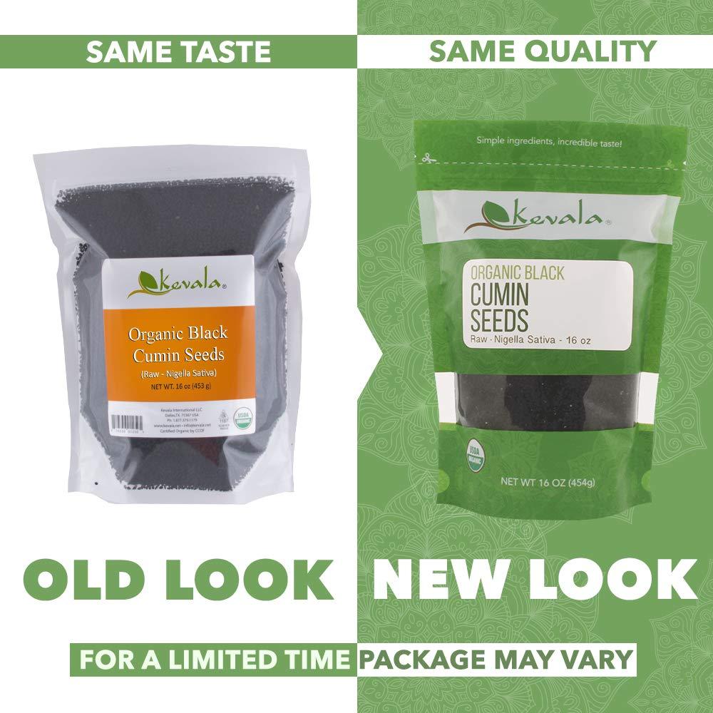 kevala Kevala Organic Raw Black Cumin Seeds (Nigella Sativa) - Gluten Free Seasoning, Kalonji, Vegan, USDA Certified, Kosher, Non GMO, 1 lb, 16 oz