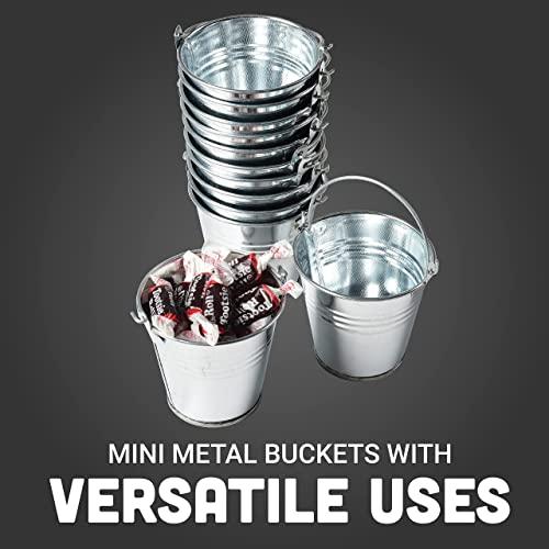 U. S. Toy Mini Metal Buckets,Pack of 12