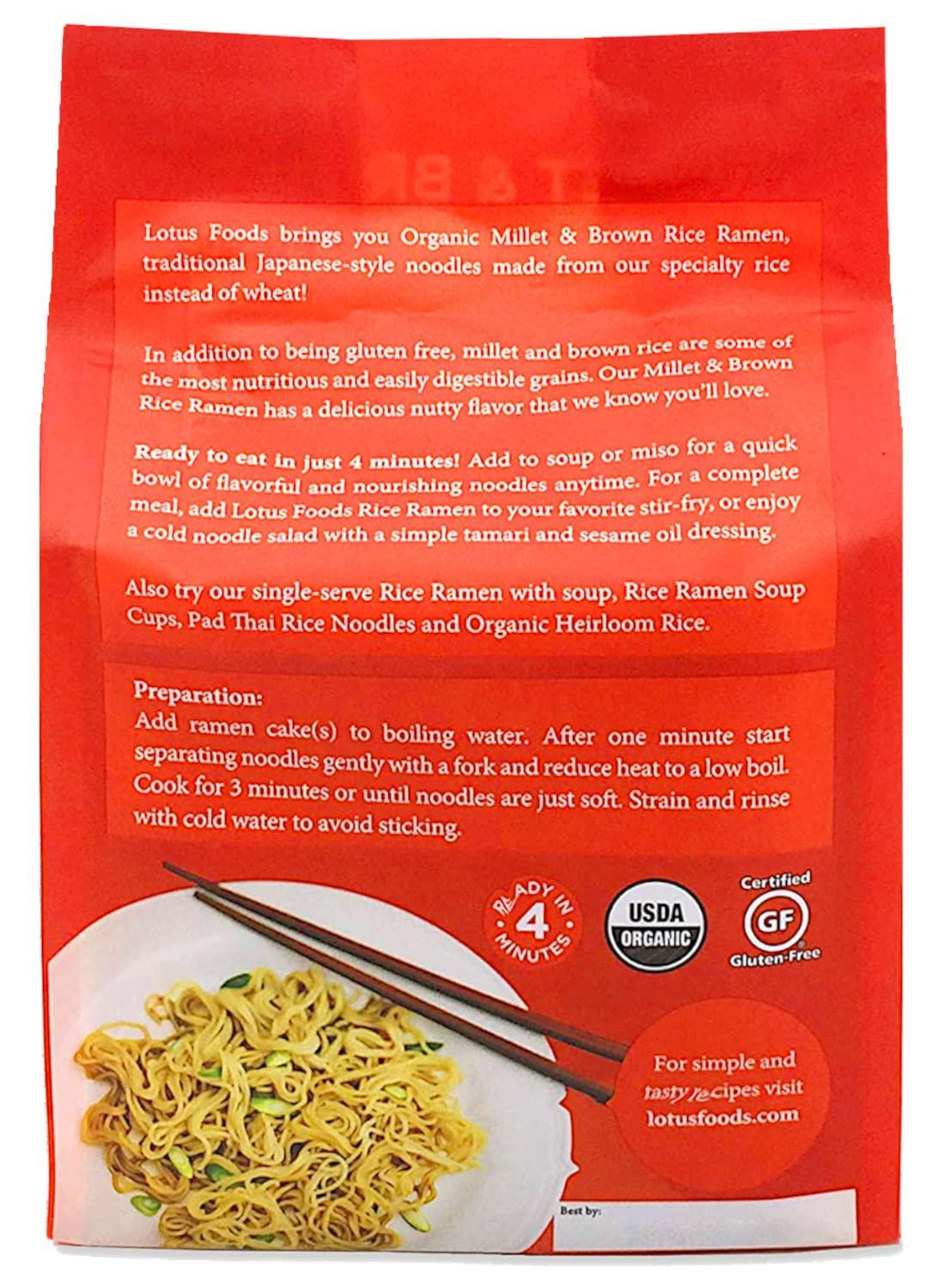 Lotus Foods Lotus Foods Organic Gluten-Free Millet & Brown Rice Ramen Noodles, Nutty Flavor, 10 Oz, 6 Count