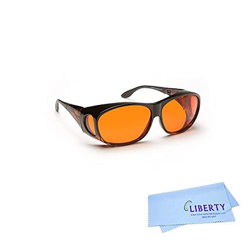 Eschenbach Optik Eschenbach Optik Solar Shield Sunglasses - Polycarbonate Sunglasses for Men and Women Orange Filtered UV Protection Sunglasses (Small)