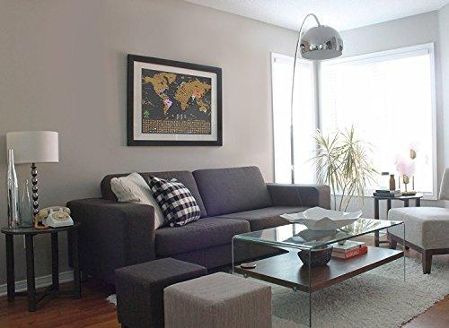 TheGoldWear Arts TheGoldWear Arts Scratch Off World Map Poster - with US States and Country Flags, Track Your Adventures. Includes Scratcher and Memory Stickers, for Travelers (TM) by TravelAdventures