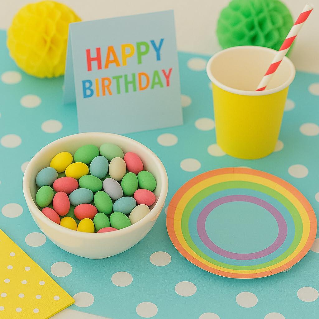 SweetGlob SweetGlob Jordan Almonds Party Colors Hard Candy (2 Pound, Assorted Pastel Colors)