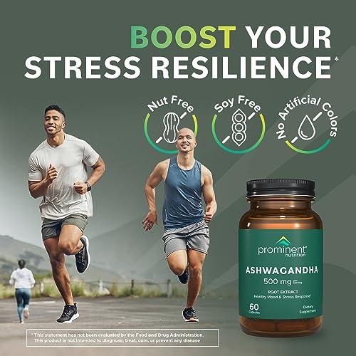 Prominent Nutrition Prominent Nutrition Ashwagandha Supplement, Clinically Researched Shagandha Root Extract for Healthy Mood and Stress Support, Standardized to 2.5% Withanolides, 500 mg, 60 Vegan Capsules