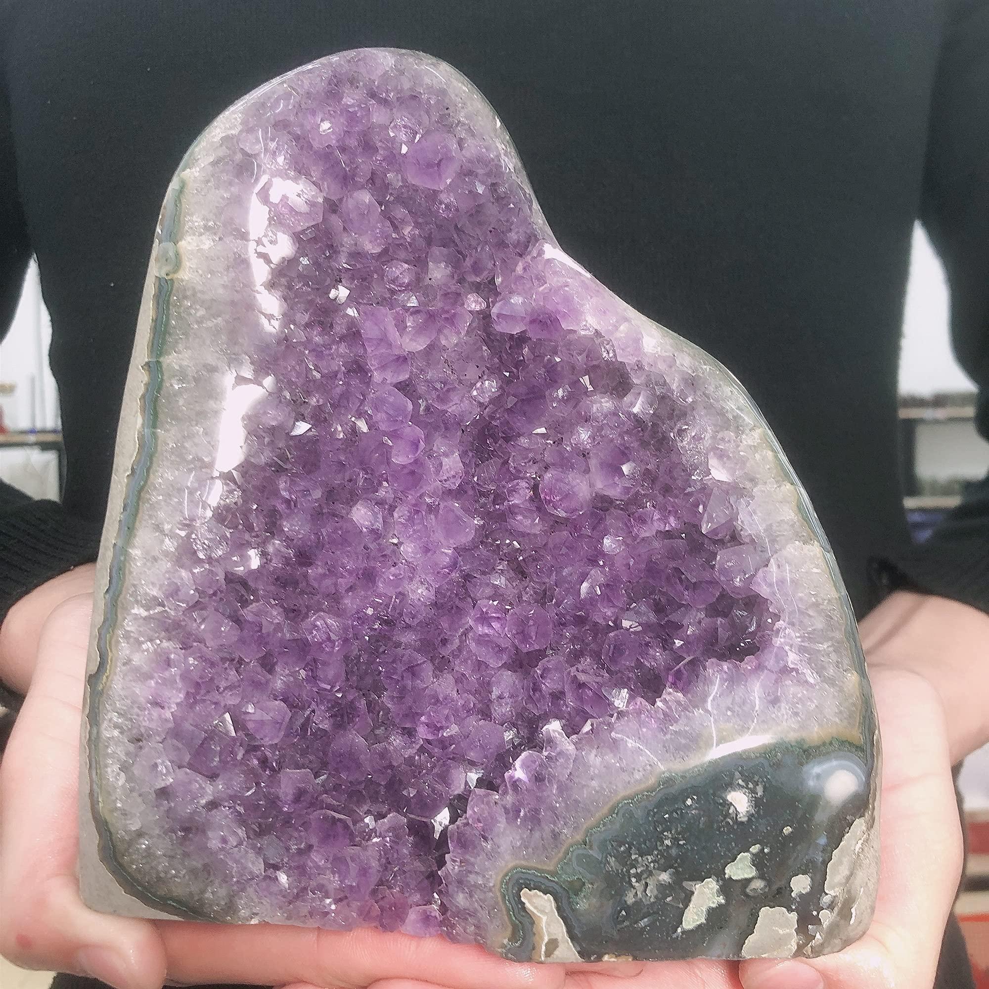 SAIYI Yalych for Meditation 1pc Natural Amethyst Quartz Cluster Jeode Specimen Crystal Healing Reiki Energy Stone Gemstone Mineral Desktop Home Decoration Minerals and Crystals (Size : 6kg)