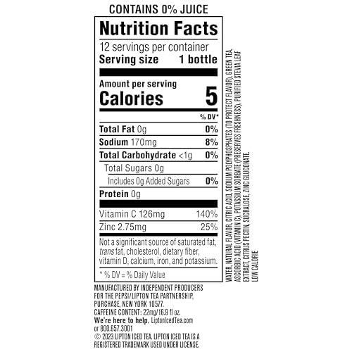 Lipton Lipton Immune Support Diet Pineapple Mango, 16.9 Fl Oz Bottles (Pack of 12)