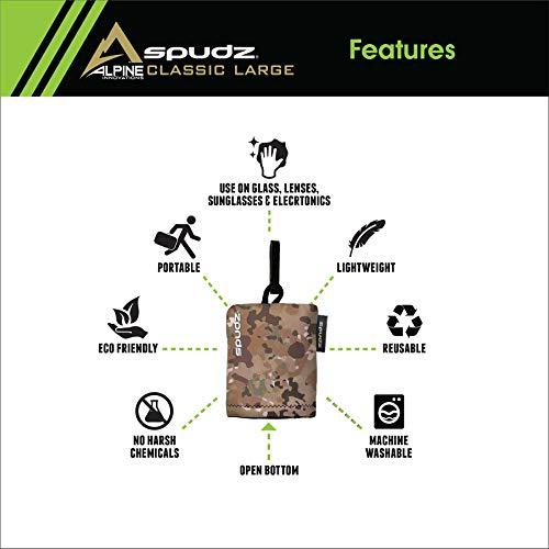SPUDZ SPUDZ Classic | Microfiber Cloth Screen Cleaner and Lens Cleaner | Open Bottom | Multi-Camo | 10 x 10 Inches