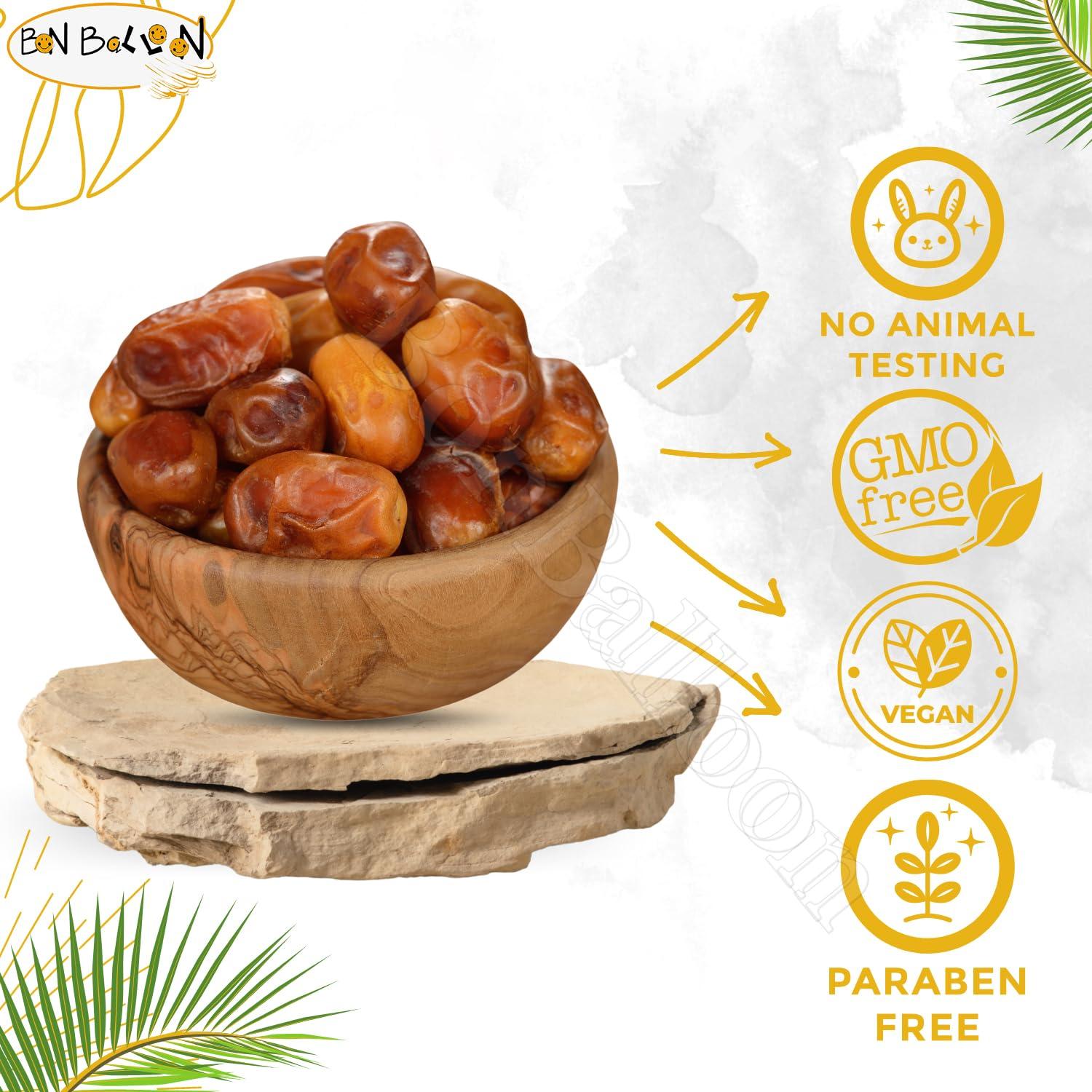 bonballoon 100% Natural Egyptian Semi Dry Unpressed Medium Sized Dates With Pits With Very Sweet Taste Halal Packed And Protected In Cartoon Box Tamar Tamr Tamaar Ramadan Halal ( 1 Pack / 700 gm ) Premium