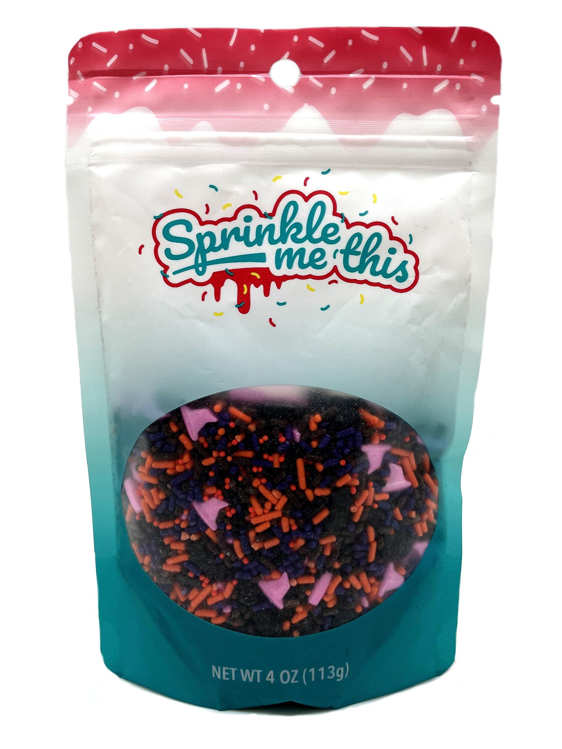 Sprinkle Me This Premium Halloween Sprinkle Mix - Edible Halloween Sprinkles For Baking And Decorating - Bulk Fancy Halloween Sprinkles - Fall Cake Sprinkles Medley (Dark Magic Mix)