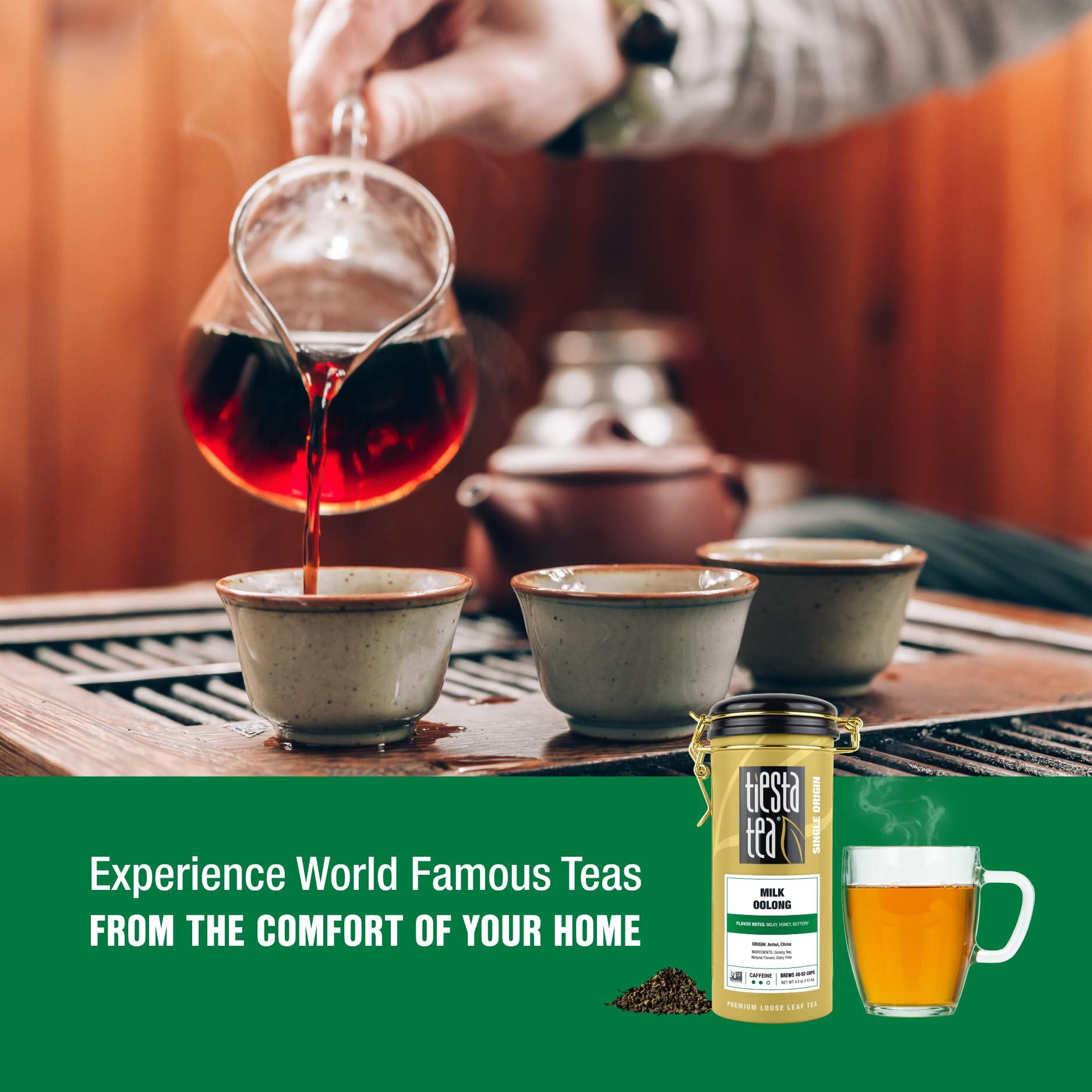 Tiesta Tea Tiesta Tea - Milk Oolong Tea | Single Origin Premium Loose Leaf Oolong Tea from China | Medium Caffeinated | Make Hot or Iced Tea & Up to 50 Cups | 100% Pure Unblended - 4oz Refillable Tin