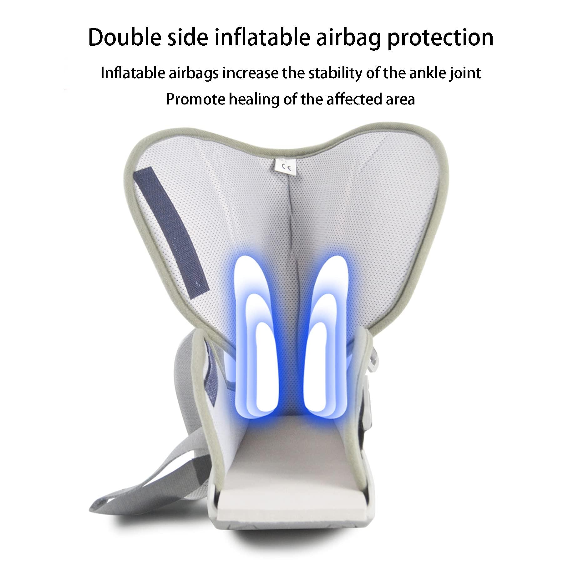 WILLQ Walking Boot Medical Orthopedic Walker Boot for Ankle and Foot Injuries for Broken Foot Sprained Ankle Fractures or Achilles Surgery Recovery Inflatable Surgical Leg Cast,Lager