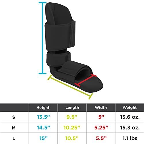 BraceAbility BraceAbility Padded 90 Degree Plantar Fasciitis Boot | Soft Dorsiwedge Night Splint to Stabilize Foot and Ankle, Stretches Plantar Fascia Ligament and Supports Achilles Tendon (Large)