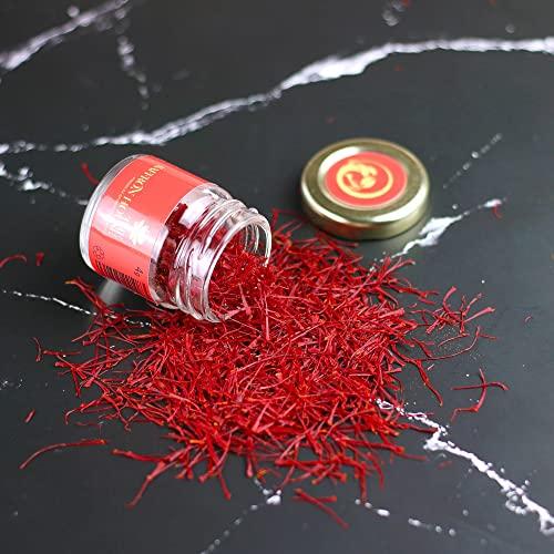 The Saffron House The Saffron House All Red All Natural Genuine Saffron Threads in glass jars - Premium Grade A Saffron (0.1 Ounces - 3 Grams)