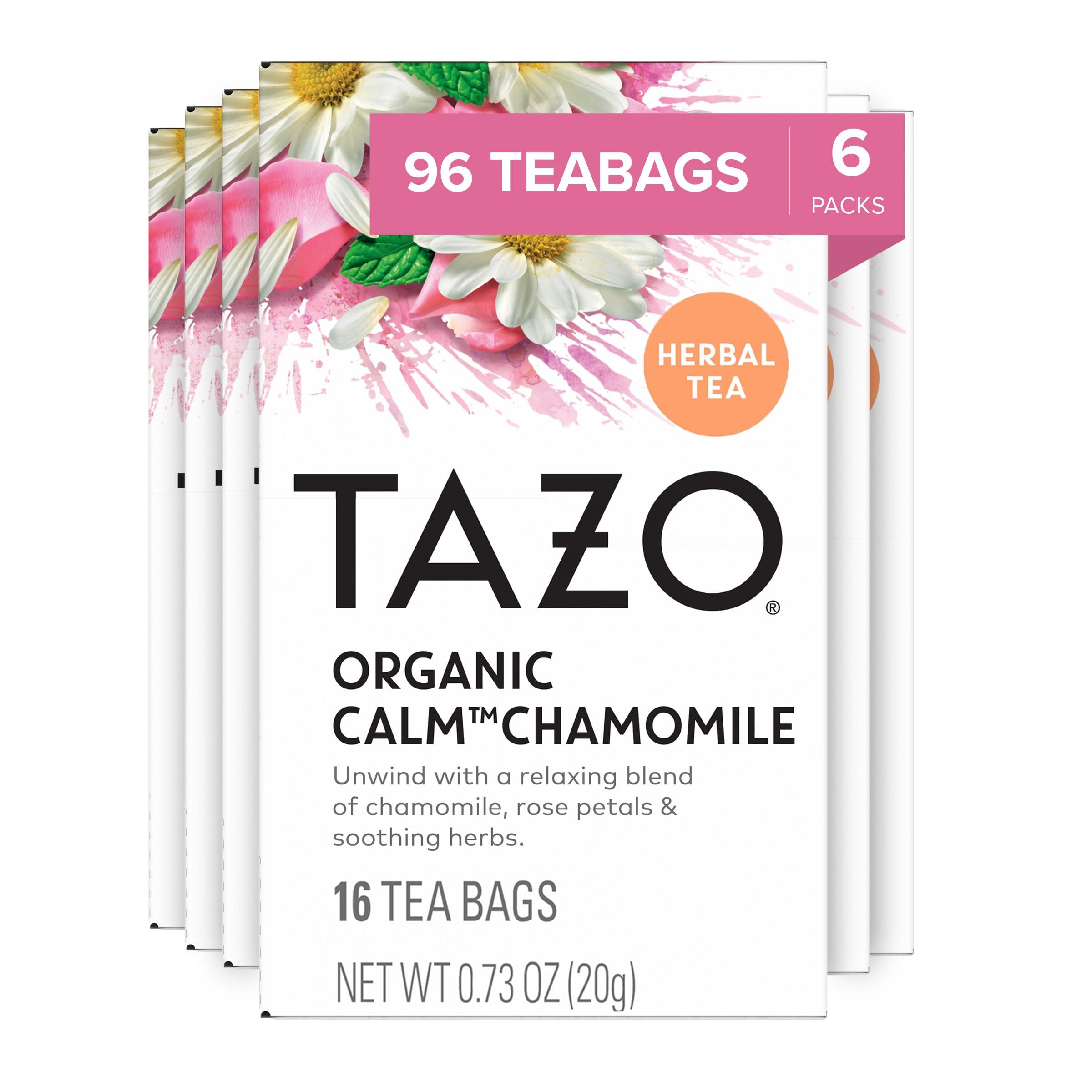 TAZO TAZO Calm Chamomile Herbal Tea Bags, Caffeine-Free, 96 Total Tea Bags (16ct - Pack of 6)