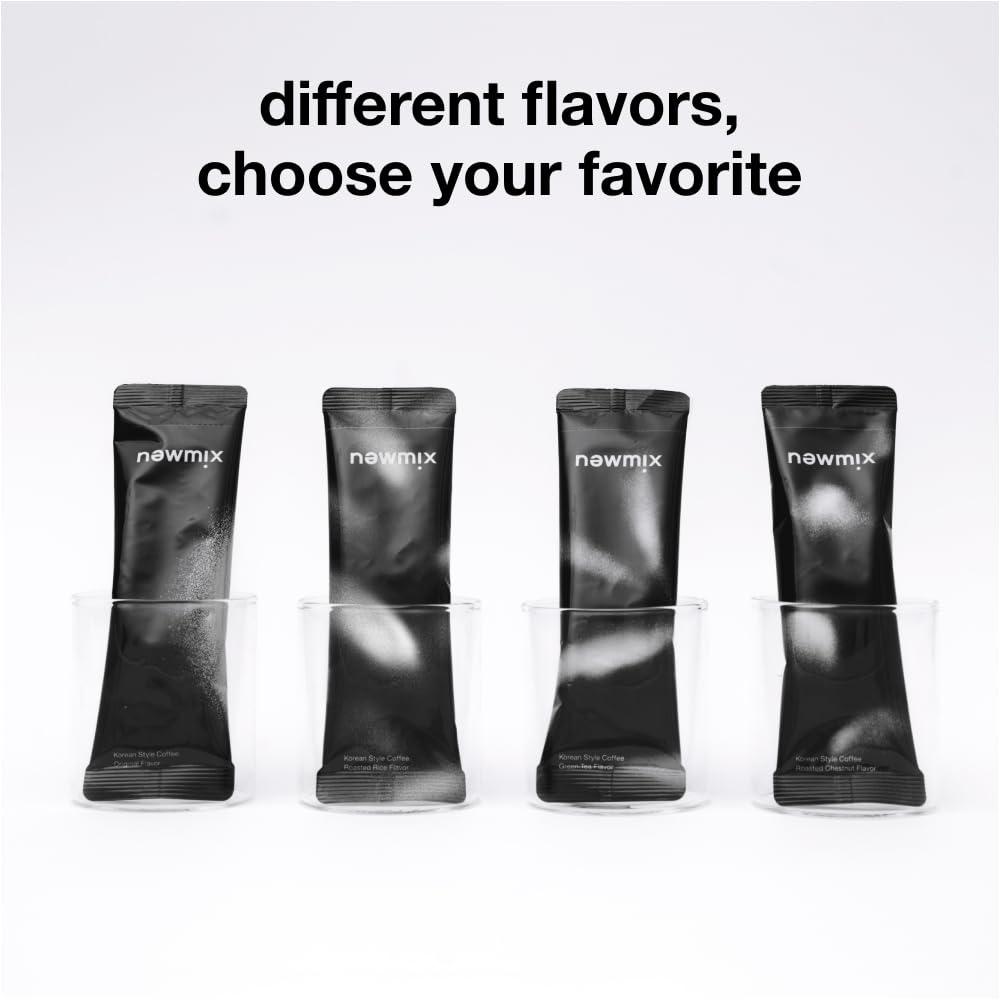 newmix newmix Korean Instant Coffee Premium 7.05 OZ 10 Sticks Korean Mix Coffee Roasted rice Nutty flavor 3 in 1 Sweet Flavor with Creamer (10 Single Serve Packets)