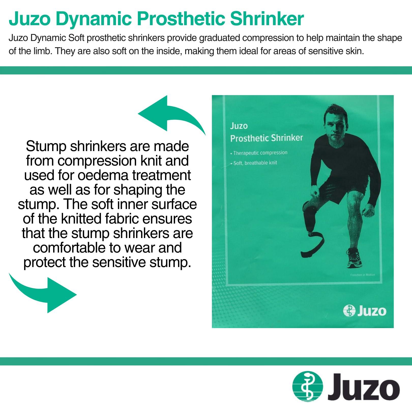 Juzo Juzo Dynamic Prosthetic Shrinker 20-30 mmHg Compression Stockings, Below Knee, Beige | Compression Socks for Post-Amputation Limb Shaping, Edema, Prosthetic Fit, Skin Protection | 15\", Large (IV)