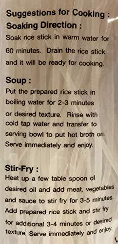 Three Lady Brand Rice Stick Noodle - 14 Oz. (Pack of 3 Bags) (Large)