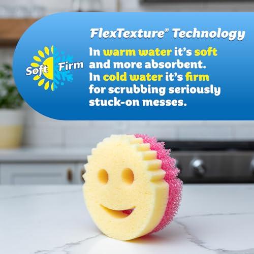 Scrub Daddy Scrub Daddy Scrub Mommy Sponges - Dish Scrubber + Non-Scratch Cleaning Sponges Kitchen, Bathroom + Multi-Surface Safe - Stain + Odor Resistant Dual-Sided Dish Sponges for Scrubbing (3 Count)