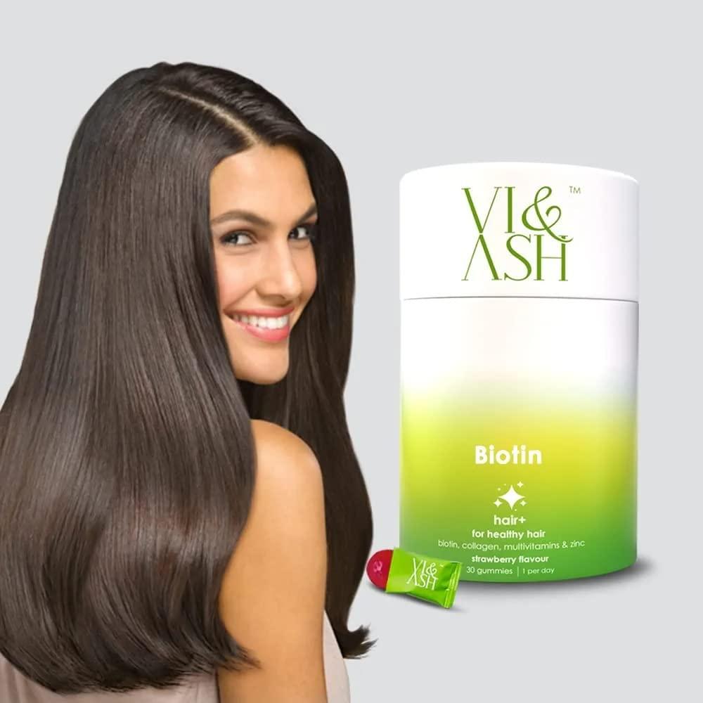 Generic Hair + Gummies for Healthy & Strong Hair | Biotin, Collagen, Multivitamins & Zinc | Strawberry Flavoured- 30 Gummies