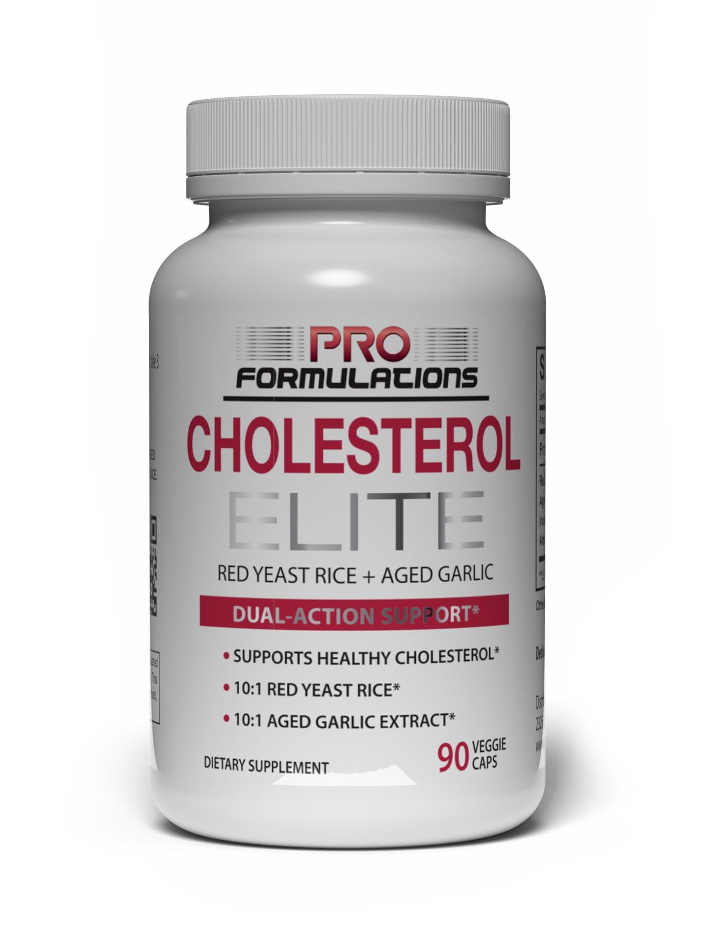 Pro Formulations MD Cholesterol Elite  Dual Action Cholesterol Support  90 vcaps  Powered by Red Yeast Rice & Aged Garlic Extract  Enhanced with Inositol & Artichoke Extract